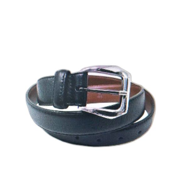 Brighton Mens Size 38 Black Silver Buckle Leather Belt Handcrafted in USA Honest - Picture 1 of 5